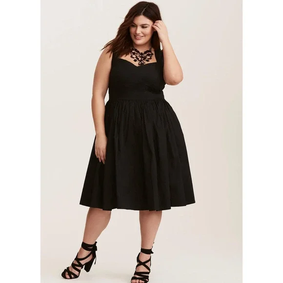 torrid | Dresses | Torrid Poplin Black Fit Flare Classic Sweetheart Dress Womens Plus Size 22 | Poshmark torrid | Dresses | Torrid Poplin Black Fit Flare Classic Sweetheart Dress Womens Plus Size 22 | Poshmark